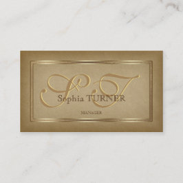 ヴィンテージゴールデンフレームオールド紙カスタムモノグラム 名刺