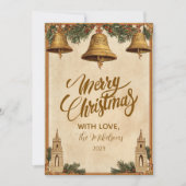 ヴィンテージゴールデンベルズクリスマス シーズンカード (正面)