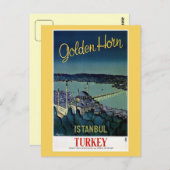 ヴィンテージゴールデンホーンイスタンブールトルコ旅行 ポストカード (正面/裏面)