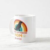 ヴィンテージゴールデンラボドッグママサンセットパーソナライズされた コーヒーマグカップ (正面左)