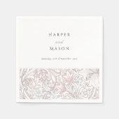 ヴィンテージゴールデンリリーウィリアム結婚モリス スタンダードカクテルナプキン (正面)