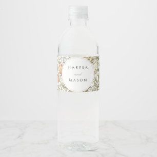 ヴィンテージゴールデンリリーウィリアム結婚モリス ペットボトルラベル