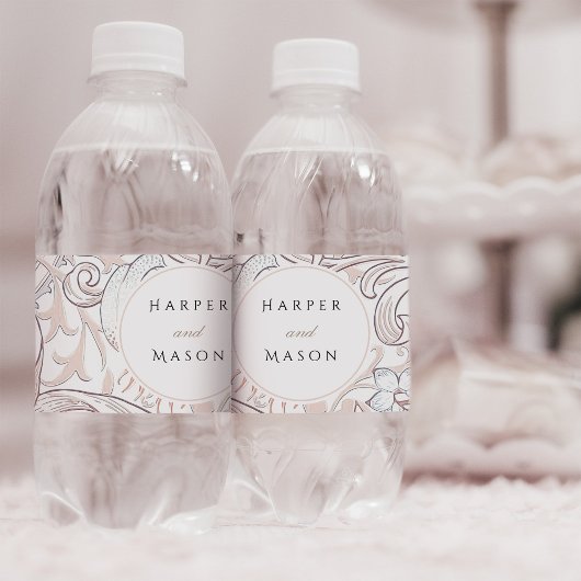 ヴィンテージゴールデンリリーウィリアム結婚モリス ペットボトルラベル