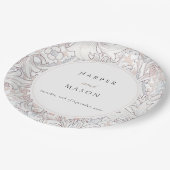 ヴィンテージゴールデンリリーウィリアム結婚モリス ペーパープレート (アングル)