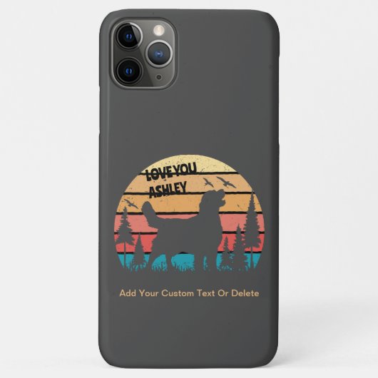 ヴィンテージゴールデンレトリバーレトロサンクールドッグ恋人 Case-Mate iPhoneケース (裏面)