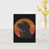 ヴィンテージゴールデンレトリバー愛犬家クリスマスバット カード (黄色い花)