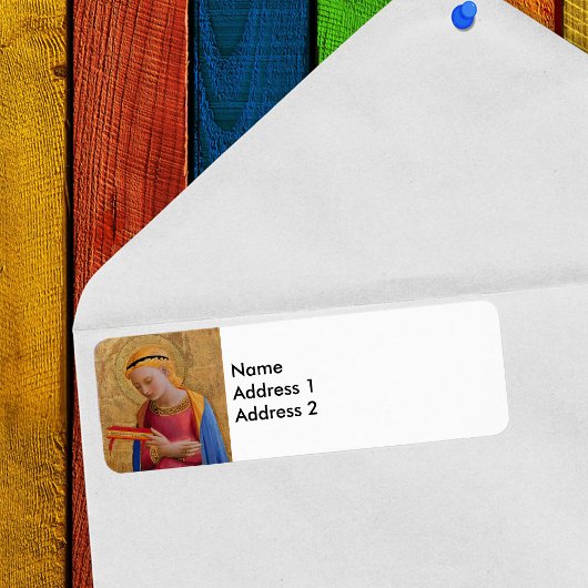 ヴィンテージゴールデン宗教的姿 ラベル