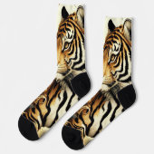 ヴィンテージゴールデン絵を描タイガー ソックス (左)