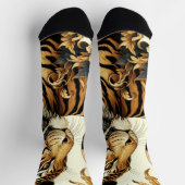 ヴィンテージゴールデン絵を描タイガー ソックス (上部)
