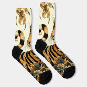 ヴィンテージゴールデン絵を描タイガー ソックス (右)