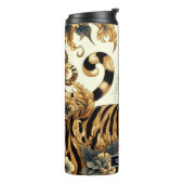 ヴィンテージゴールデン絵を描タイガー タンブラー (回転左)