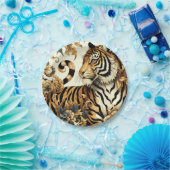 ヴィンテージゴールデン絵を描タイガー ペーパープレート (パーティー)