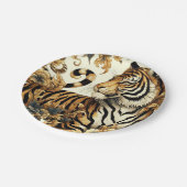 ヴィンテージゴールデン絵を描タイガー ペーパープレート (アングル)