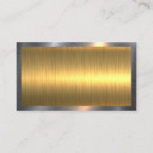 ヴィンテージゴールデン鍵 |実在財産 |メタリック 名刺 (裏面)