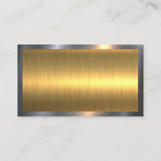 ヴィンテージゴールデン鍵 |実在財産 |メタリック 名刺 (裏面)