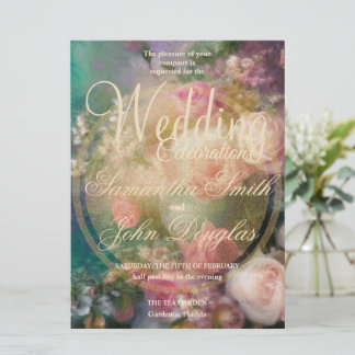 ヴィンテージゴールドのバラがオールドダッチスタイルで描かれたもの