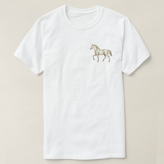 ヴィンテージゴールドの馬グラフィックTシャツ Tシャツ (デザイン正面)