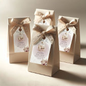 ヴィンテージゴールドゆりかごベビーシャワー感謝ギフトタグ ギフトタグ