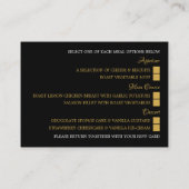 ヴィンテージゴールドフォイルドラゴンフライ結婚のメニュー選択 エンクロージャーカード (裏面)