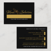 ヴィンテージゴールドフォイルドラゴンフライ結婚のメニュー選択 エンクロージャーカード (正面/裏面)