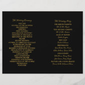 ヴィンテージゴールドフォイルドラゴンフライ結婚式 プログラム (裏面)