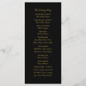 ヴィンテージゴールドフォイルドラゴンフライ結婚式 プログラム (裏面)