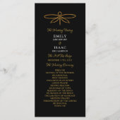 ヴィンテージゴールドフォイルドラゴンフライ結婚式 プログラム (正面)