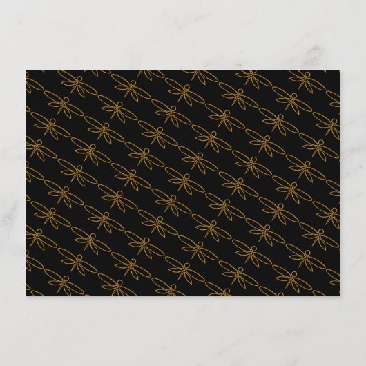 ヴィンテージゴールドフォイルドラゴン結婚フライ詳細 エンクロージャーカード (裏面)