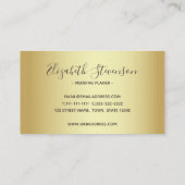 ヴィンテージゴールドフォイルプロフェッショナル 名刺 (裏面)