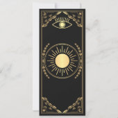 ヴィンテージゴールド ミスティカル タロットカード セーブ・ザ・デート 招待状 (裏面)