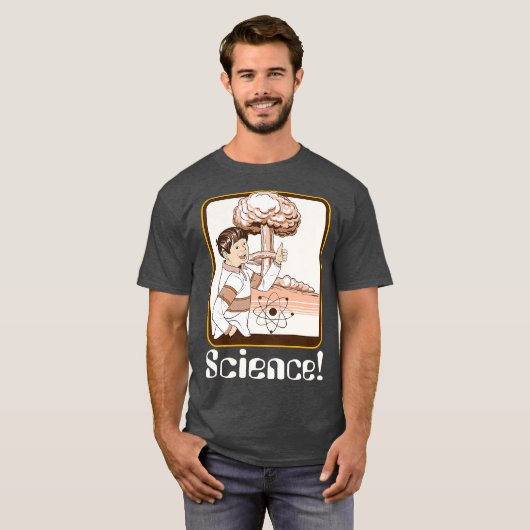 ヴィンテージサイエンスギフトおもしろい原子爆弾レトロ Tシャツ (正面フル)