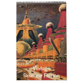 ヴィンテージサイエンスフィクションイラストレーション、レトロSF カレンダー (カバー)