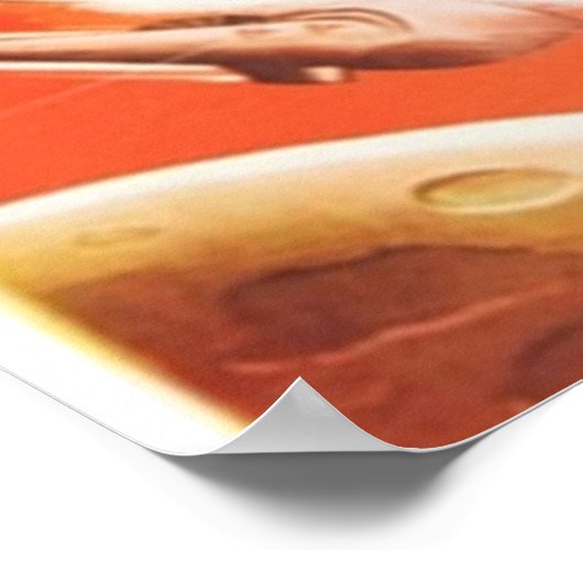 ヴィンテージサイエンスフィクションムービーのコラージュ ポスター (角)