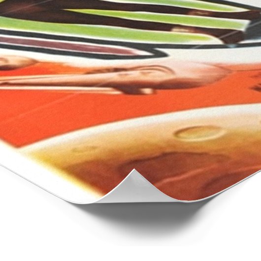 ヴィンテージサイエンスフィクションムービーのコラージュ ポスター (角)