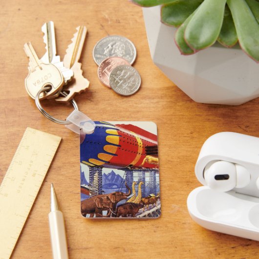 ヴィンテージサイエンス・フィクション、ノアの箱舟の野生動物 キーホルダー (デスク)