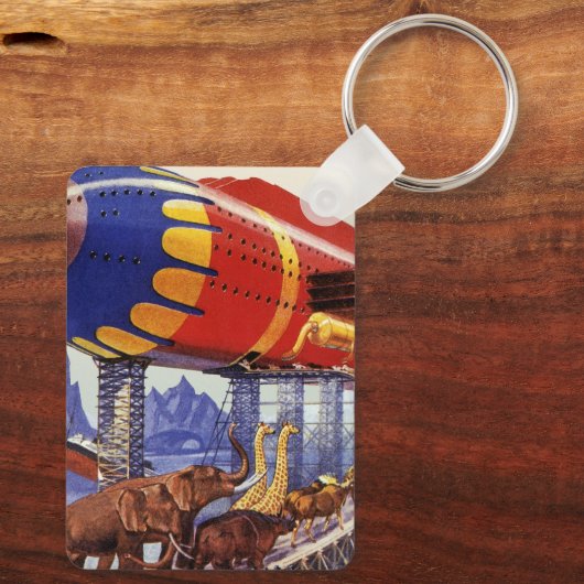 ヴィンテージサイエンス・フィクション、ノアの箱舟の野生動物 キーホルダー (裏面)