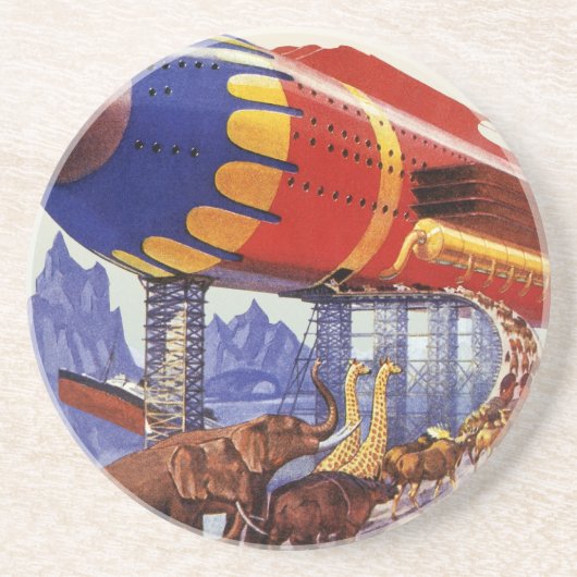 ヴィンテージサイエンス・フィクション、ノアの箱舟の野生動物 コースター (正面)