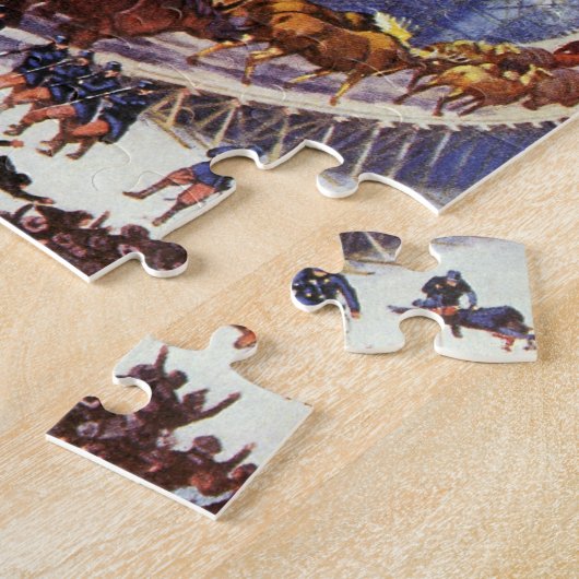 ヴィンテージサイエンス・フィクション、ノアの箱舟の野生動物 ジグソーパズル (側面)