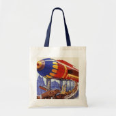 ヴィンテージサイエンス・フィクション、ノアの箱舟の野生動物 トートバッグ (正面)