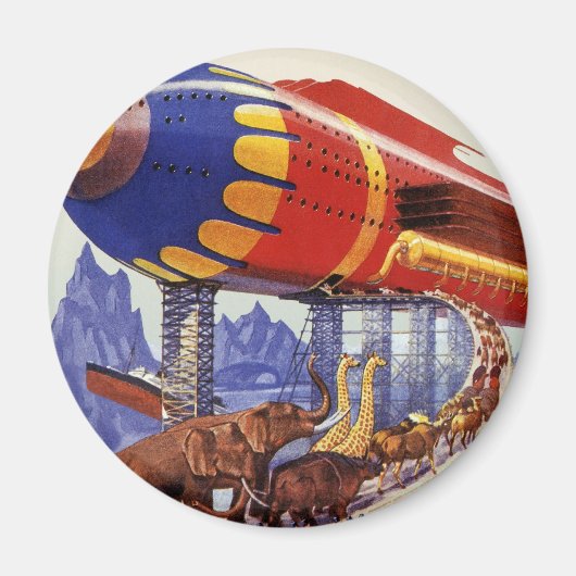 ヴィンテージサイエンス・フィクション、ノアの箱舟の野生動物 マグネット (正面)