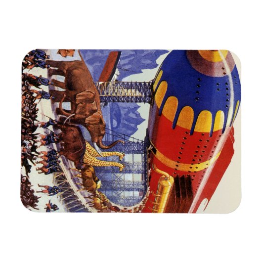 ヴィンテージサイエンス・フィクション、ノアの箱舟の野生動物 マグネット (横)