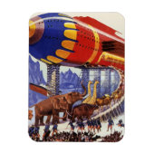 ヴィンテージサイエンス・フィクション、ノアの箱舟の野生動物 マグネット (縦)