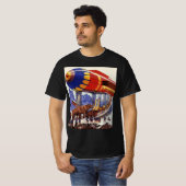 ヴィンテージサイエンス・フィクション、ノアの箱舟の野生動物 Tシャツ (正面フル)