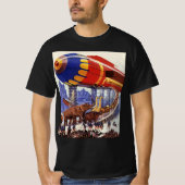 ヴィンテージサイエンス・フィクション、ノアの箱舟の野生動物 Tシャツ (正面)