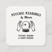 ヴィンテージサイキック中結晶ボールビジネスカード スクエア名刺 (正面)