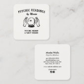 ヴィンテージサイキック中結晶ボールビジネスカード スクエア名刺 (正面/裏面)