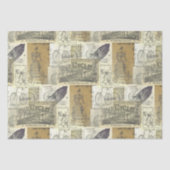 ヴィンテージサイクリストと自転車の広告コラージュデコップページ 薄葉紙 (正面)