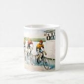 ヴィンテージサイクリストのレースギフトマグ コーヒーマグカップ (正面右)