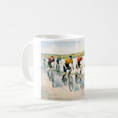ヴィンテージサイクリストのレースギフトマグ コーヒーマグカップ (正面左)