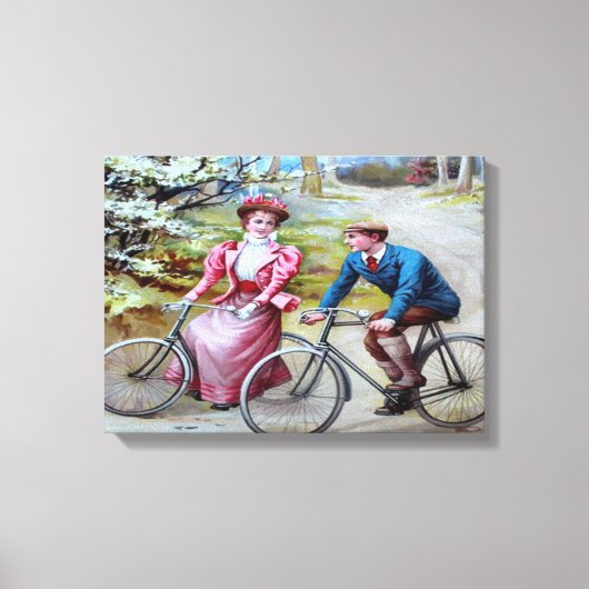 ヴィンテージサイクリスト キャンバスプリント (正面)